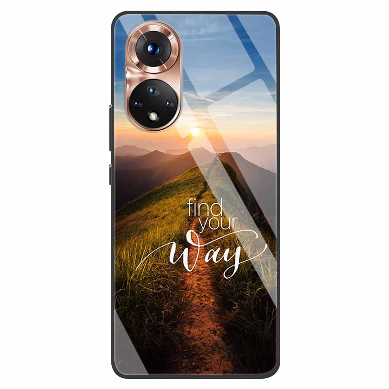 Luxury Case for Huawei Honor 50 Cover Tempered Glass Cover for Huawei Honor 50 Phone Case Honor50 6.57" Coque Bag Fashion Bumper