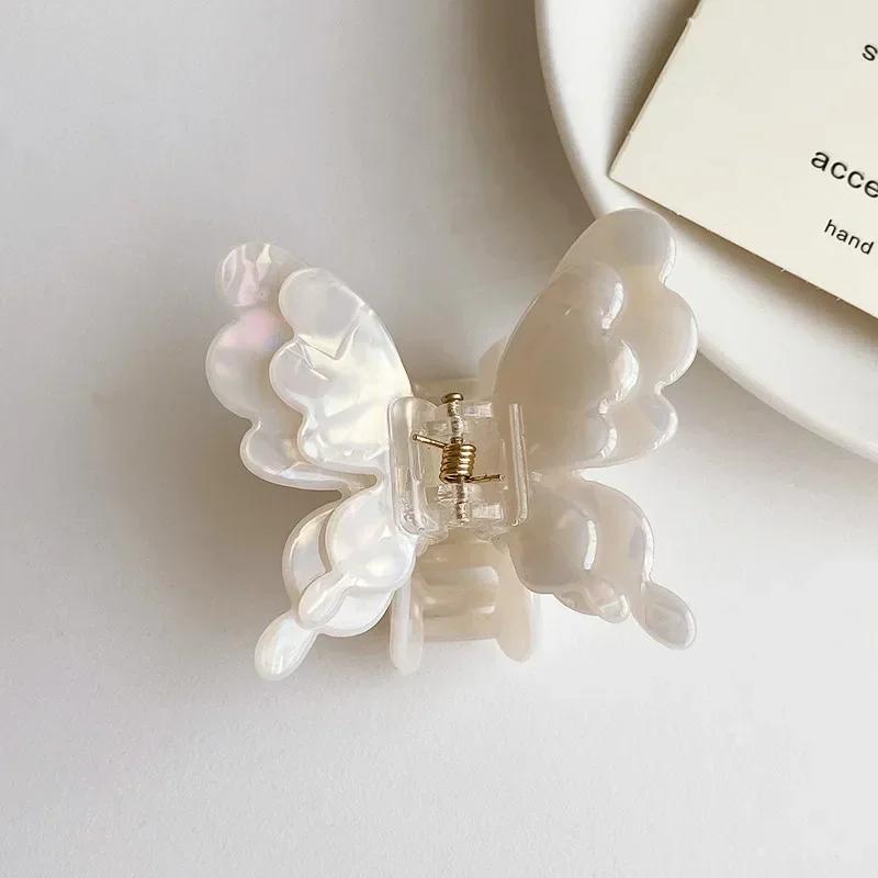 Double-Layered Butterfly Crab Barrette For Women Crab Hair Pins Accessories Anniversary Gift Ladies New Year’s Day Crab Clip