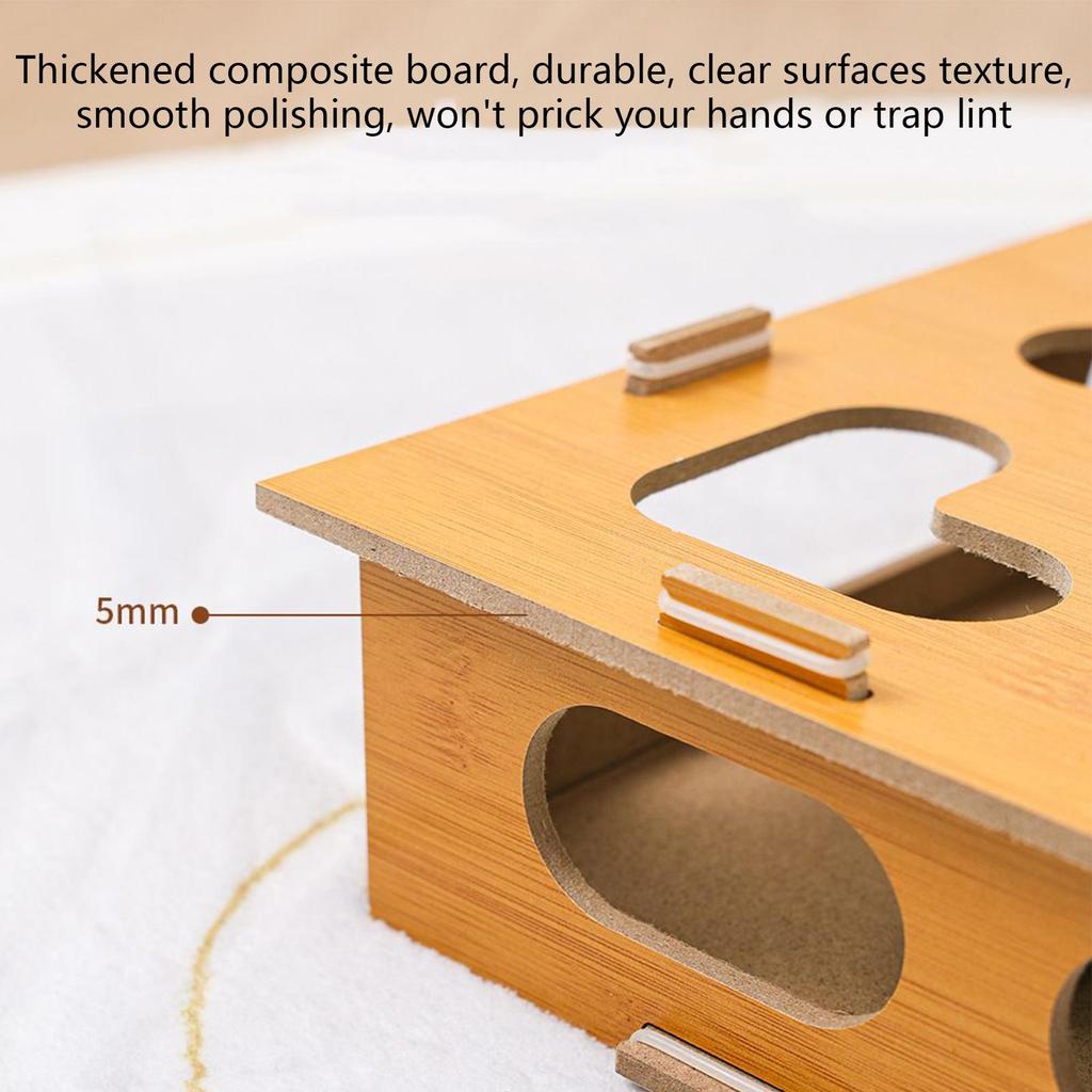 Cat Scratch Puzzle Box Wooden Scratcher With Balls Nail File Scratch Pad Maze For Boredom Training Living Room Bedroom Mealtime