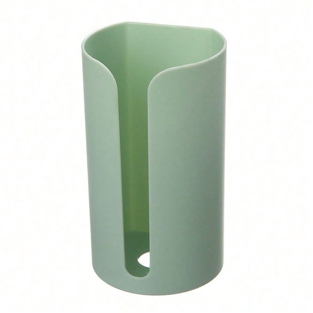 1pc Wall-Mounted Garbage Bag Holder, Nail-Free ABS Plastic Trash Bag Storage Box, Pad Container For Home, Kitchen, Bathroom - Non-Food Contact