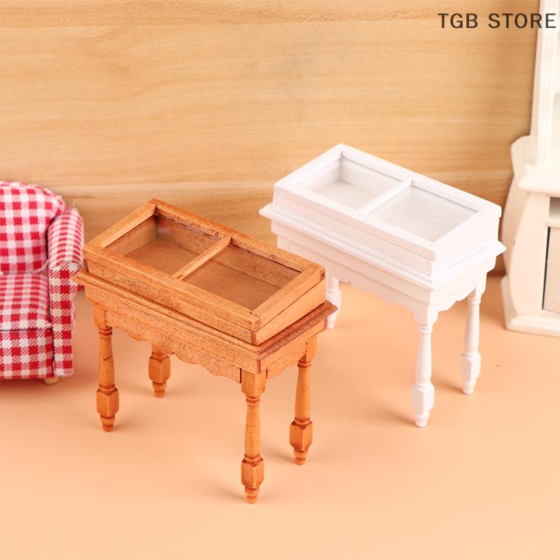 Flip Counter Display Storage Cabinet Jewelry Display Cabinet 1:12 Dollhouse Miniature Decorative Toy