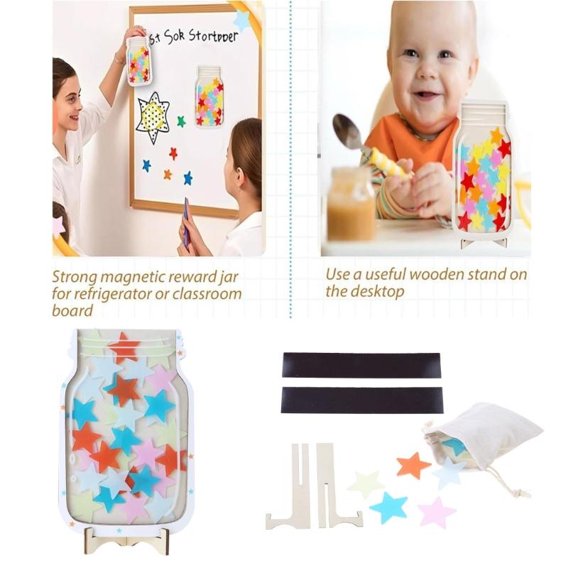 Reward Jar With 30 Star Tokens Good Behavior Jar Potty Training Tool Reward Charts for Children Behaviour