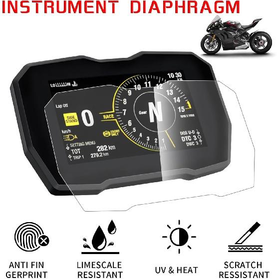 Displayschutzfolie Armaturenbrett Motorrad Instrumentencluster Kratzschutzfolie Schutz für Duc&ati Panigale V4 2018-2022 Streetfighter V4