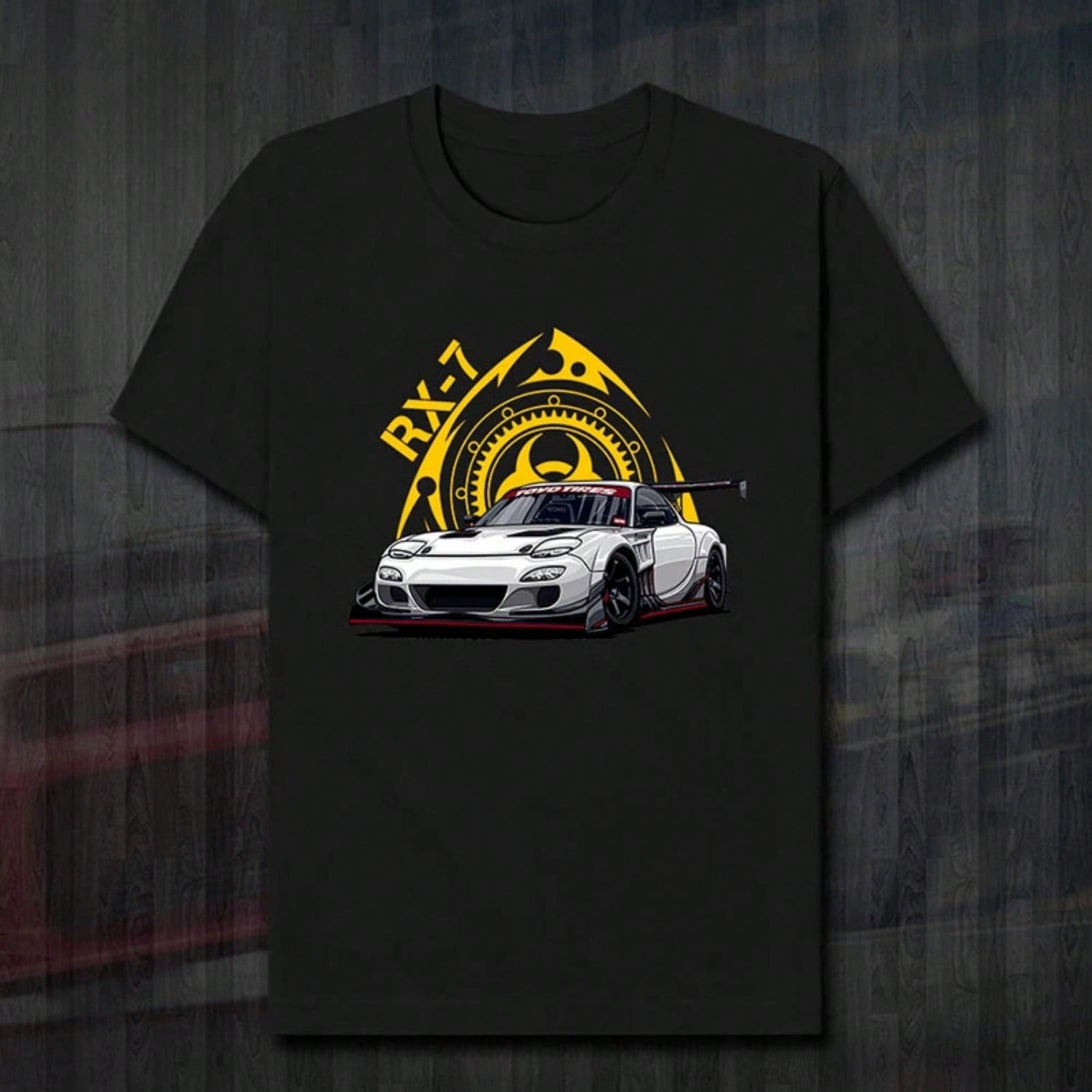RX7 Series Japan Car JDM Sports Car Printed Graphic T-Shirt s And s Short Sleeve Breathable Motorcycle T-Shirt S разноцветный