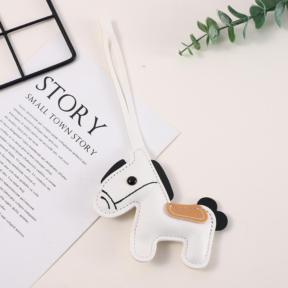 New leather creative simulation pony lanyard luggage clothes keychain bag pendant pendant jewelry accessories