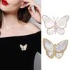 New Copy Shell Crystal Butterfly Brooches For Women Baroque Trendy Elegant Butterfly Brooch Pins Party Wedding Gifts