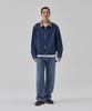 Ryul+Wai Denim Zip-Up Work Jacket Deep Blue C6
