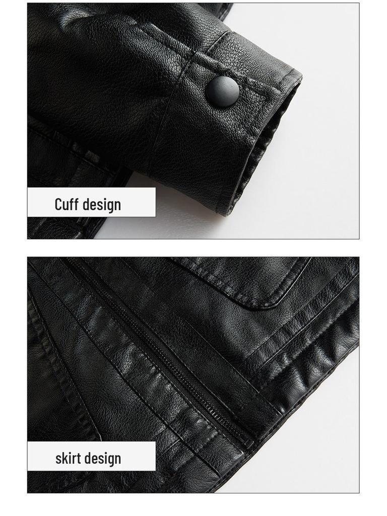 Nouvelle veste épaisse en daim pour homme - Automne/Hiver Cuir PU Décontracté d'affaires, Manteau à col carré Tendance