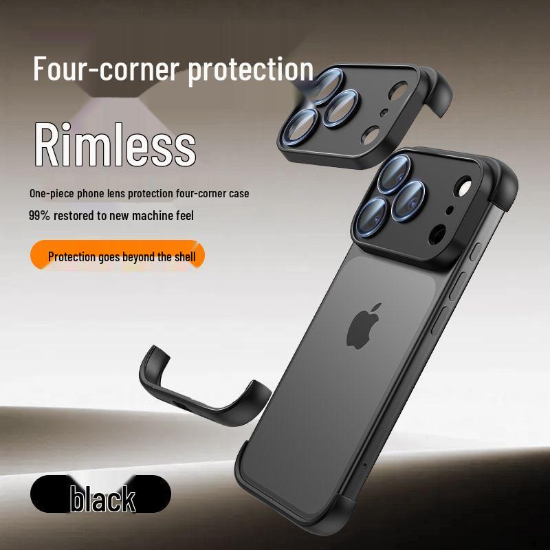 Borderless Silicone Anti-Drop Protective Phone Case for iPhone 14/15/16/17 Air iPhone 13 Pro