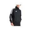 adidas Pruhovaná sportovní bunda se stojáčkem, větruodolná, prodyšná, unisex bundy TR30JR1TK-BW