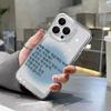 Ins Koreanisch Niedliche Katze Wort Blau Kreativ Handyhülle Für Iphone 16 15 14 13 12 11 Hülle Für Iphone 16 Pro Max Hülle Funda Coque