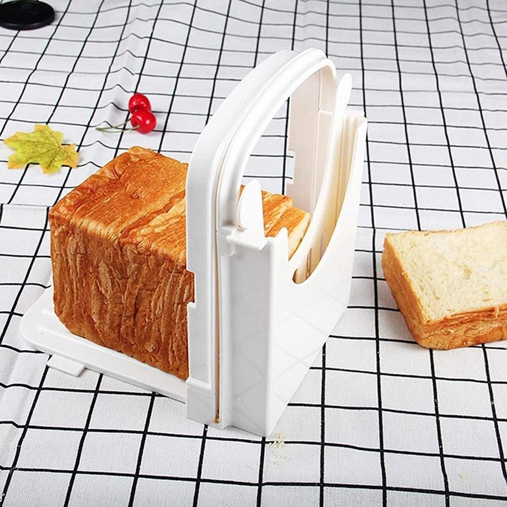Bread Slicer Foldable Compact Bread Slicer Adjustable Bread Cutting Guide Tool for Bread Slicing Kitchen Baking Tool