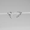 Creative Angel Wing Studs Earrings Stainless Steel Geometric Earrings Ear Jewelry Suitable for Elegant Women Daily Wear