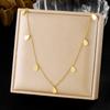 Gold Plated Teardrop Charm Choker Necklace