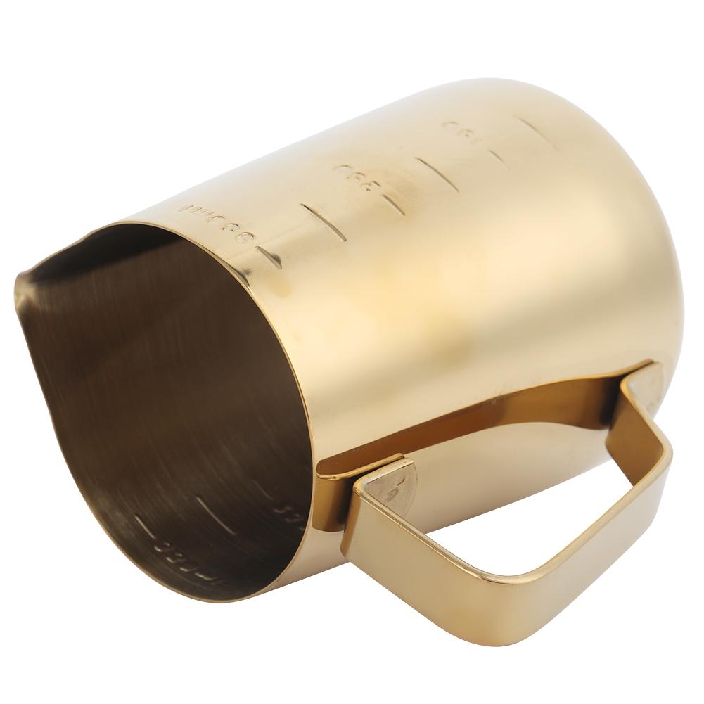 Stainless Steel Coffee Milk Frothing Cup Pitcher Jug with Scale for Home Coffee Latte Art