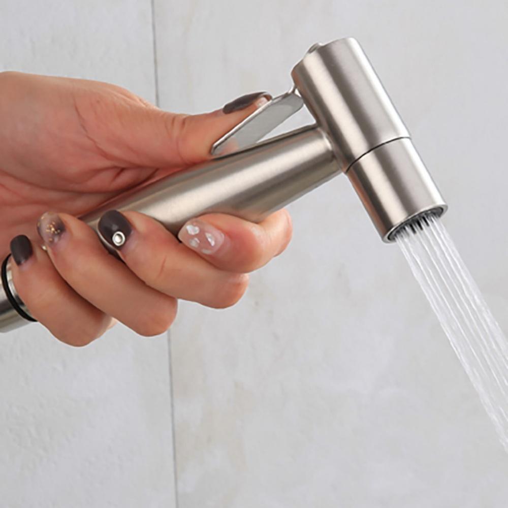 Oțel Inoxidabil 304 Bideu Portabil de Toaletă Robinet Pulverizator Fără Găurire Pulverizator de Mână pentru Baie Cap de Duș Pulverizator cu Autocurățare