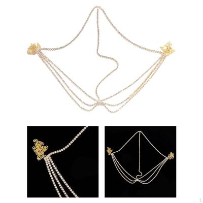 Rhinestones Head Chain Masquerade Bride Forehead Jewelry Headpiece for Wedding Nightclub