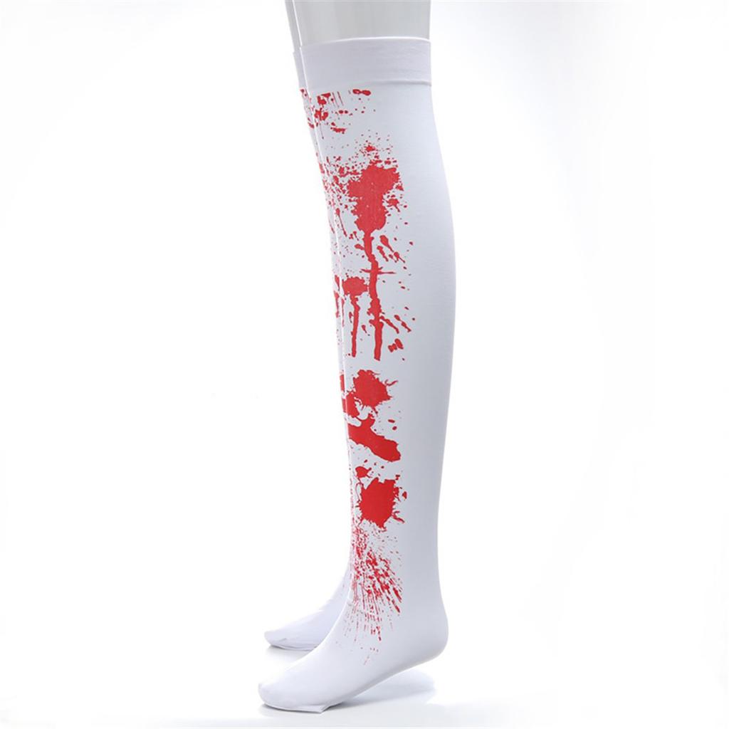 Halloween Print Long Tube Knee Socks Fancy Dress Party Funny Dress Up Props