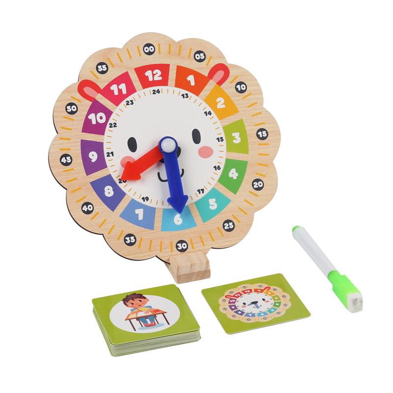 Montessori Children's Math Clock: Time Recognition Teaching Aid for Elementary Learning