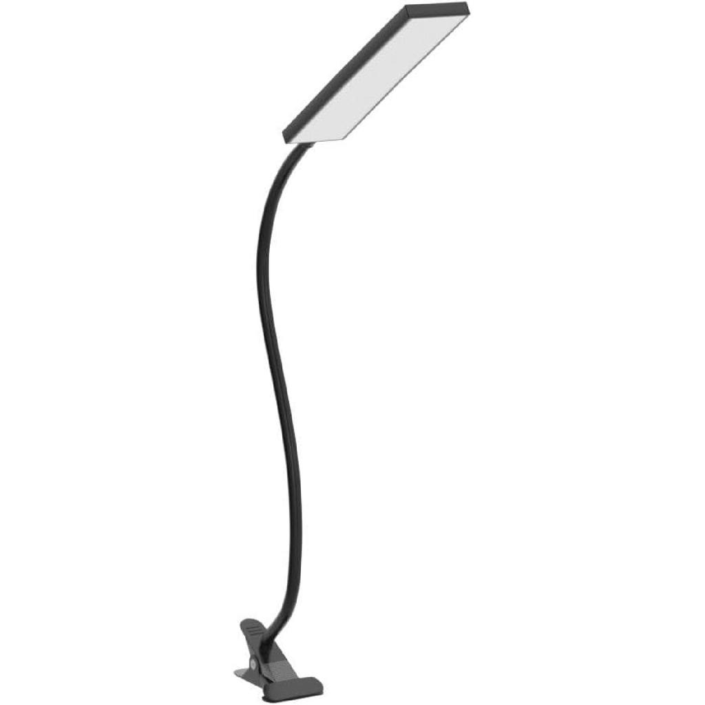 Vansuny Clip On Light LED Desk Lamp with Eye-Caring LED Light and Metal Clip, 11 Level Brightness 3 Color Modes, Power by USB Port 5W Flexible