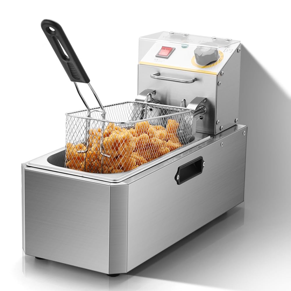 

Electric Tabletop Mini Temperature Small Electric Mini PSE Electric Deep Fried Home Commercial Single Tank Japanese Instruction Manual Included Fryer,