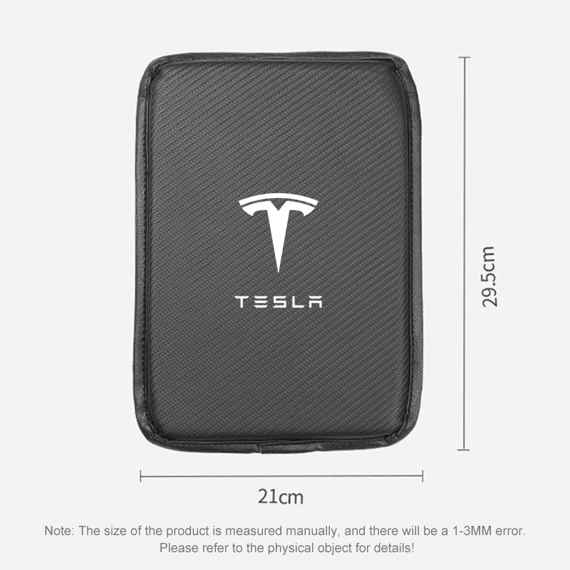 Car Armrest Box Mats Leather Center Console Covers Accessories For Tesla Model 3 Model X S 2016-2020 Decals TM3 TMX TMS Decal
