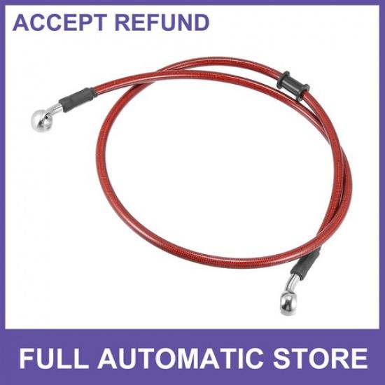 

100cm 3937 10mm Motorcycle ATV Braided Brake Clutch Oil Hoses Line Pipes Red
