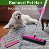 Multifunction Telescopic Floor Carpet Broom Pet Hair Dust Removal Cleaner Sweeper Cleaning ToolsPink