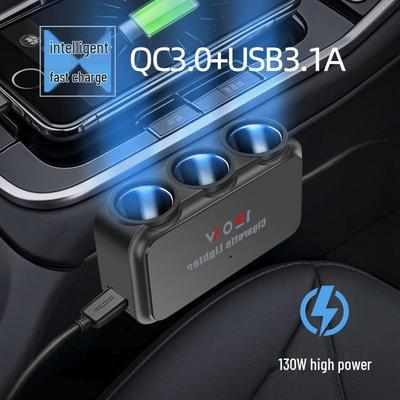 Chargeur de voiture 120W: Adaptateur allume-cigare 3 ports avec charge rapide PD et USB