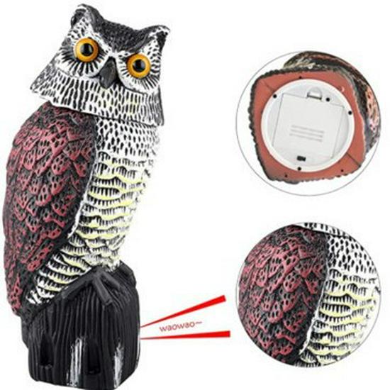 Outdoor Owl Bird Repellent and Mouse Deterrent Decorative Ornament