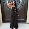 Women’s Sexy Bandeau Jumpsuit with Wide-Leg Pants - European and American New Fashion