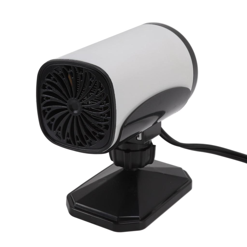 2 Gear Black Car Heater Cooler Dual Use Fast Heating Cooling Car Windshield Defroster 150W 24V White