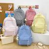 Schoolbag Korean Version Mori Series Literary and Artistic Backpack for Middle School Students In Class, Schoolbag Harajuku Versatile Plaid Girl