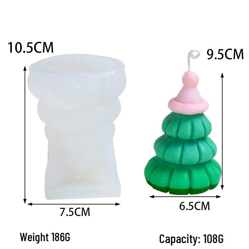 Christmas Silicone Mold for DIY Candle Making - Santa Claus, Tree, Snowman