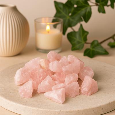 Rose Quartz Raw Crystals 500g