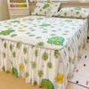 1/3Pcs Thai Latex Cooling Bed Skirt, Ice Silk Mattress Cover, Washable Breathable Cooling Mat for Queen King Beds