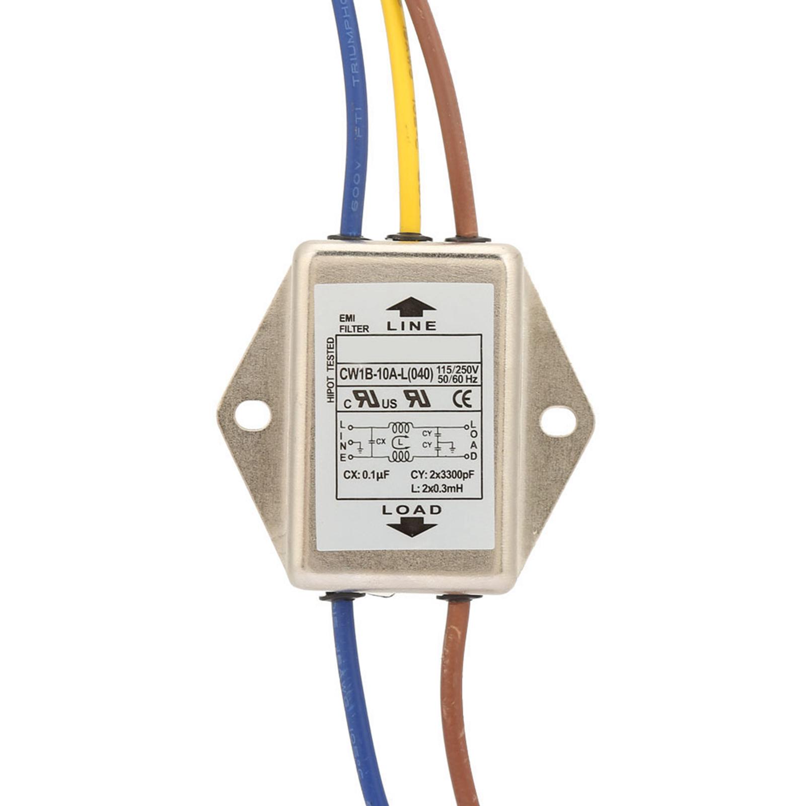 

CW1B 10A L(040)Однофазний фільтр EMI Мережевий фільтр 125250в