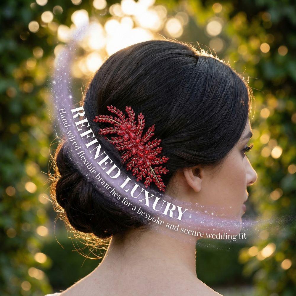 Sparkling Wedding Headband Leaf Design Women's Rhinestone Headpieces Holiday Celebration
