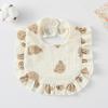 Ruffle Baby Drool Bibs: Pure Cotton Printed Lace Bibs