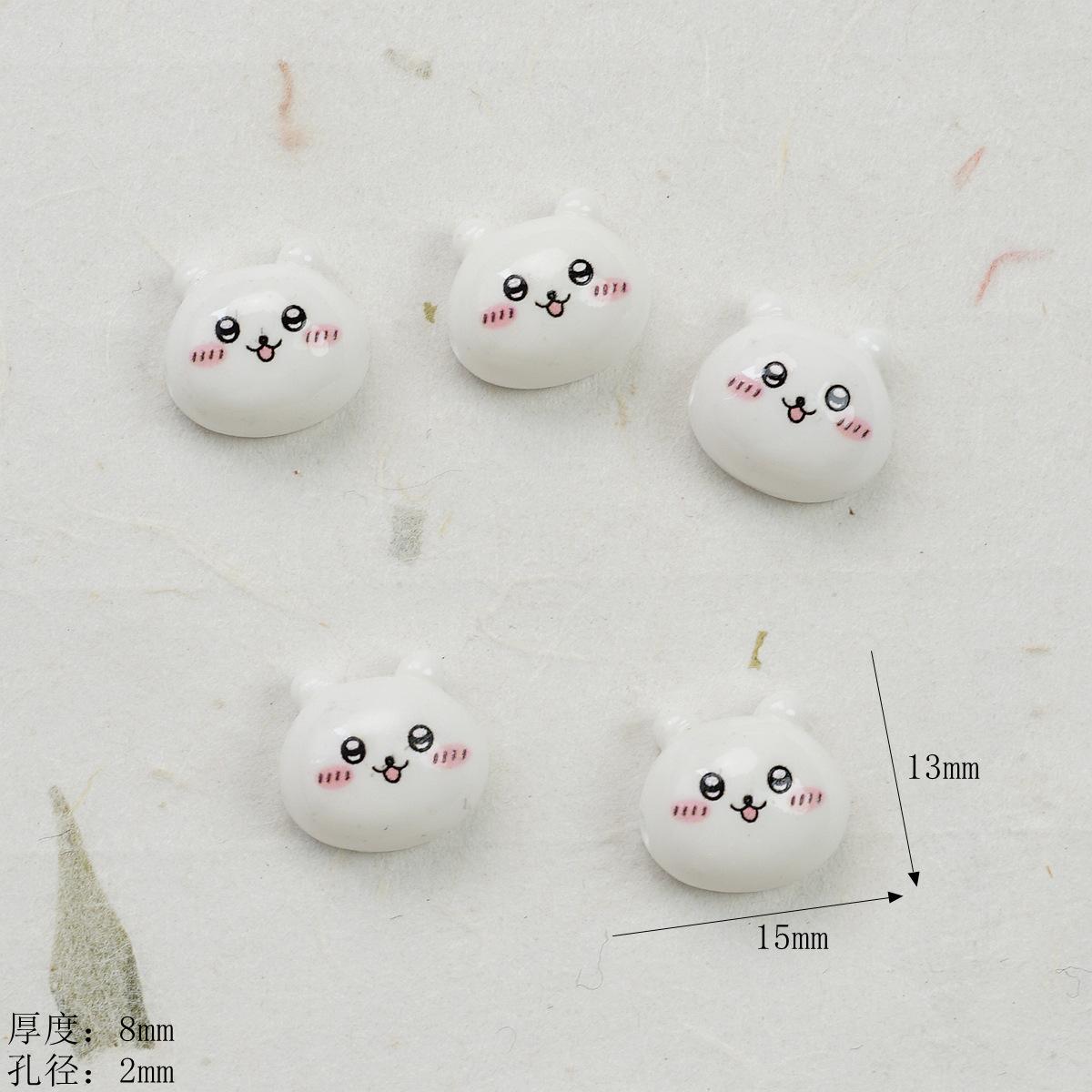 Fresh, cute and sweet cartoon cute rabbit resin shape handmade DIY jewelry pendant bracelet accessories material