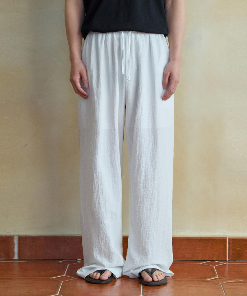 Wednesday Oasis Yoru Elastic Banded Semi-Wide Pants_Ivory(Wb6Pt21)