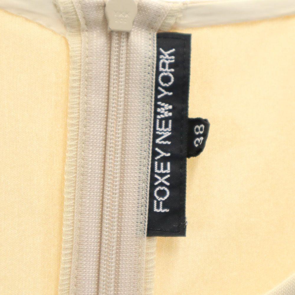 FOXEY NEW YORK made in Japan No sleeve Long dress 38 beige Women Used