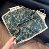 New silk scarf women's fashion versatile high-end small square scarf Korean version neck protection scarf spring and autumn retro scarf binding bag