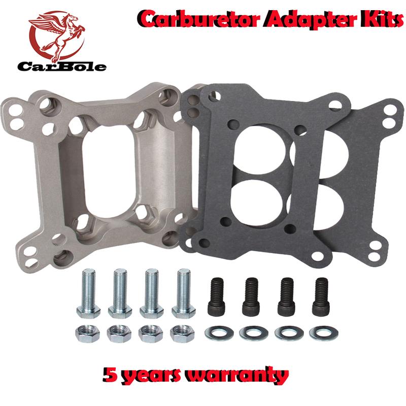 Aluminum 1933 Carburetor Adapter 2bbl-4bbl Kit 4-Bolt 2 Barrel to 4 Barrel