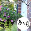 3-1pcs Garden Iron Hook Bracket Metal Practical Wall Mounted Flower Pot Basket for Outdoor Indoor Hanging Plants Supplies