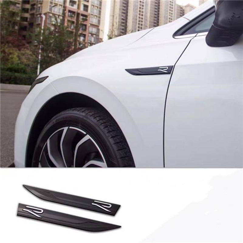 2 Stück Neues R Abzeichen Klinge Emblem für GOLF 7 8 GTI Magotan B8 Passat Auto Kotflügel Logo Aufkleber