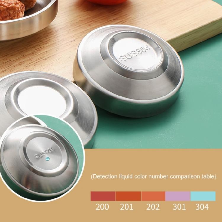 4Pcs Double Layer Small Plates Round Seasoning Dishes Stainless Steels Rice Bowl Appetizer Plates Easy to Clean