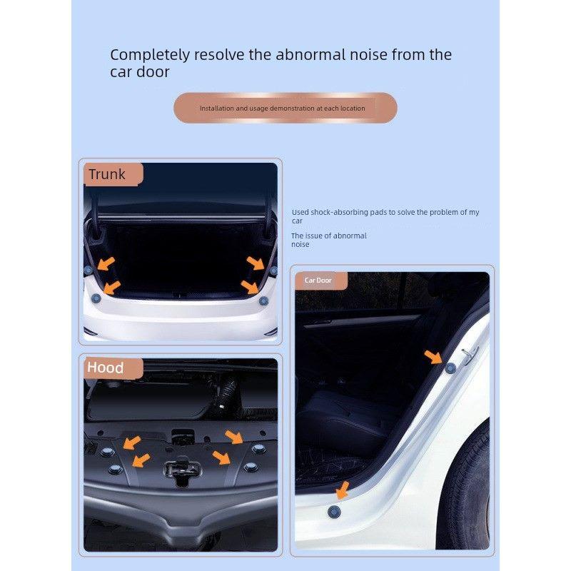 Car Door Shock-Absorbing Cushion Pads, Car Anti-Collision Strips, Rearview Mirror Bumper Strips, Thickened Door Anti-Vibration Pads