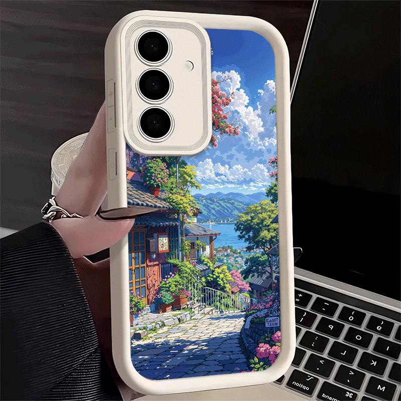 Anime Aesthetic Scenery Soft Phone Case for Samsung Galaxy A17 A16 A26 A36 A56 A15 A25 A35 A55 A14 A24 A34 A54 A13 A23 A33 A53 A