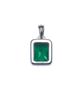 Sting925 Green Emerald Cut Pendant